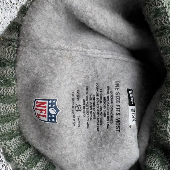 New Era Green Bay Packers Hat Cap Beanie NFL Sideline Winter Knit One Size Green - Picture 4 of 4